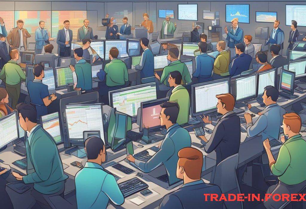 traders signaling bid and ask prices 